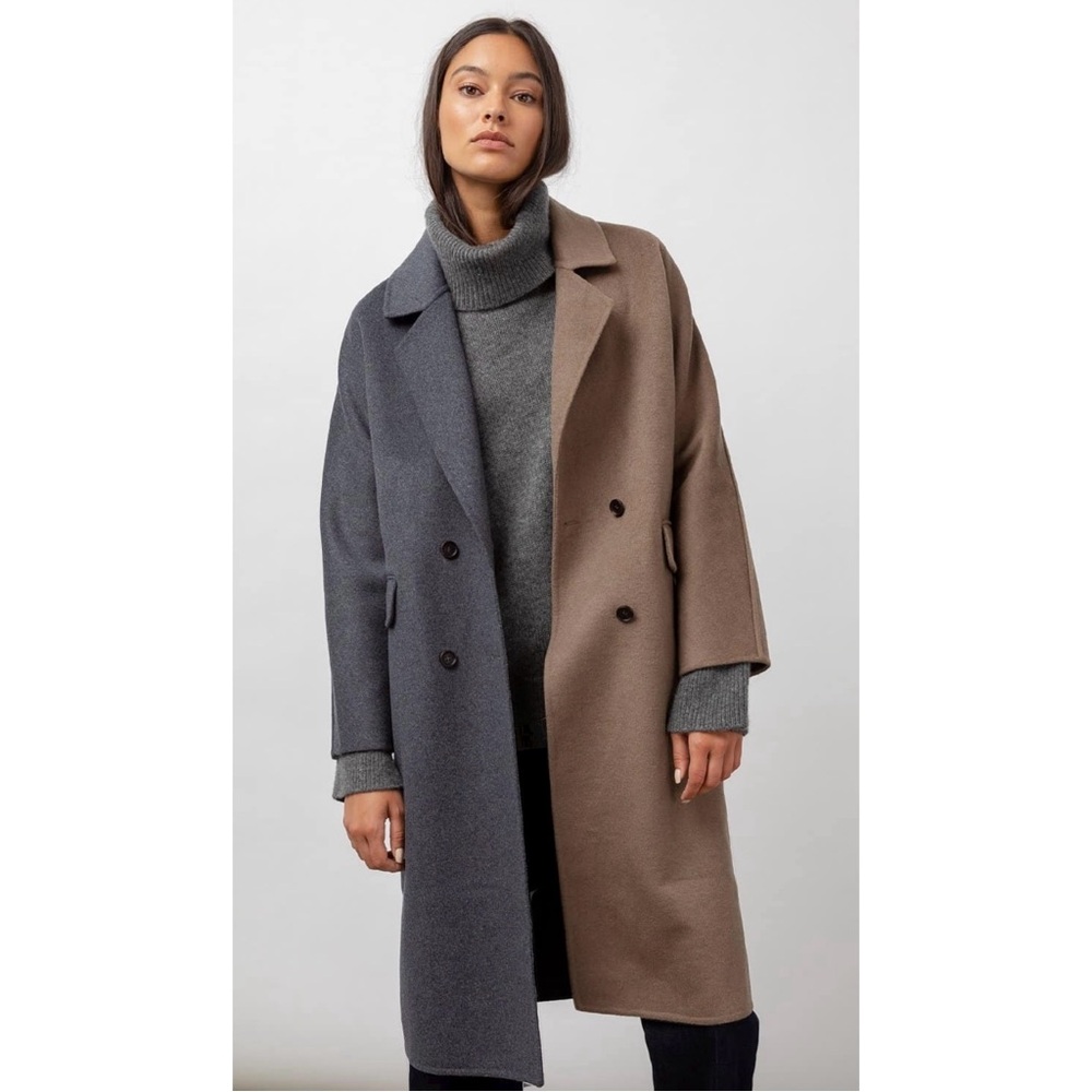 Rails Wool Bristol Jacket - Charcoal & Camel - Size Large - Picture 1 of 8